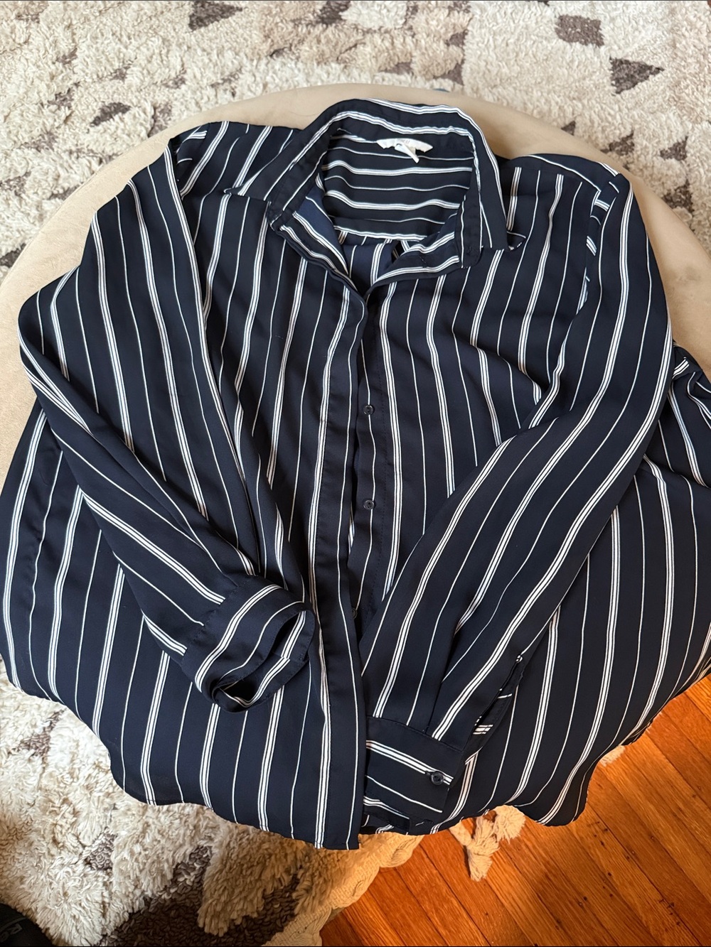 Black H&M Stripe Button-Up - Women